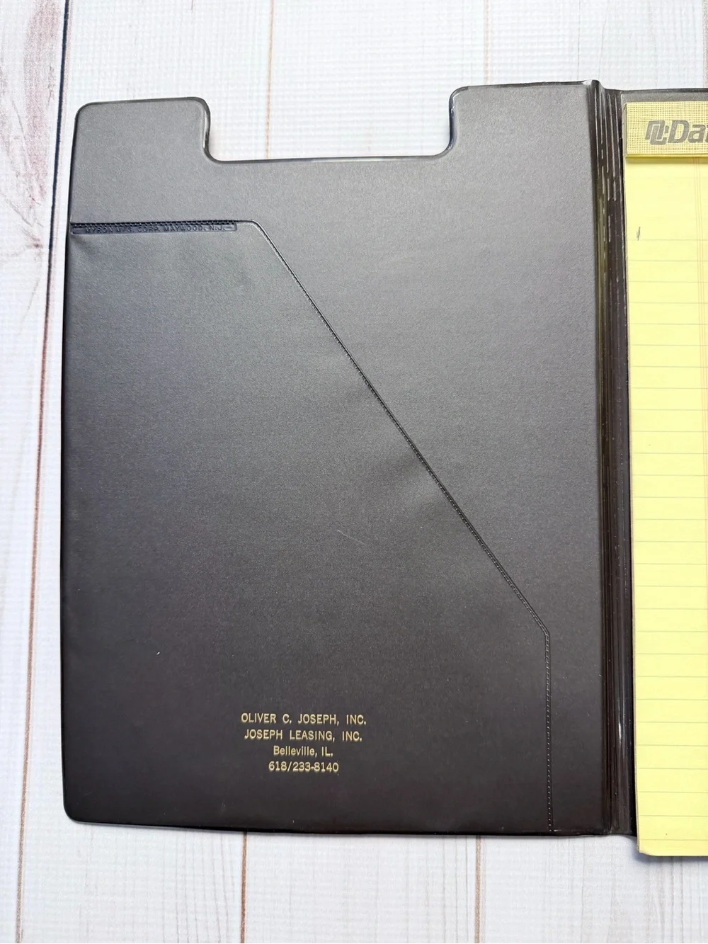 Vintage Embossed Mallard Duck Faux Leather Folding Clipboard Portfolio Padfolio